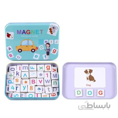 بازی حروف انگلیسی مگنتی با کارت آموزش کلمات کد 4001504