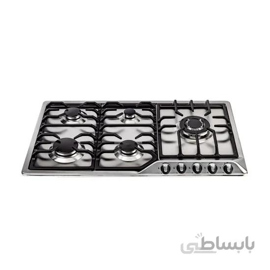 اجاق گاز 5 شعله درسا مدل رایا استیل ارسال رایگان ا Dorsa Raya Gas Hob