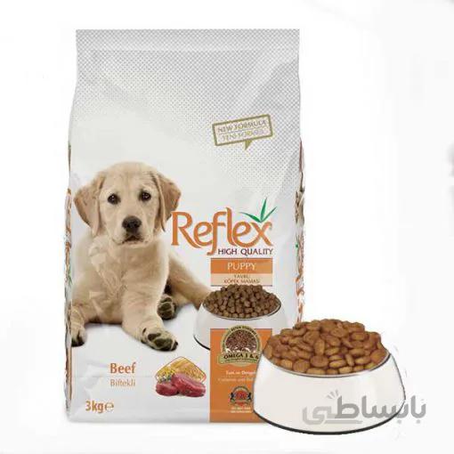 غذای توله سگ رفلکس فله با طعم گوشت و برنج ۱KG