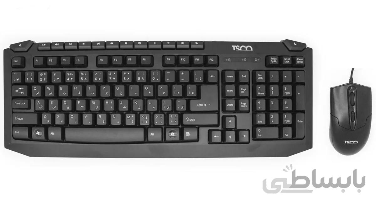 کیبورد و ماوس سیم دار تسکو مدل KEYBOARD MOUSE TSCO TKM-8054