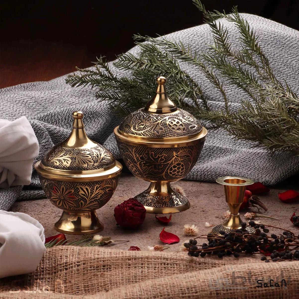 ست پذیرایی برنجی طلایی کد 068