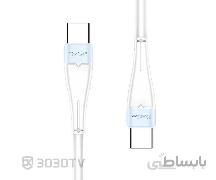 کابل شارژ تلفن همراه USB-C به USB-C دیتا پلاس مدل DP33 طول ۱ متر