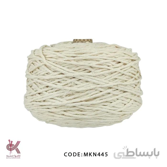مکرومه کتان سفید شیری