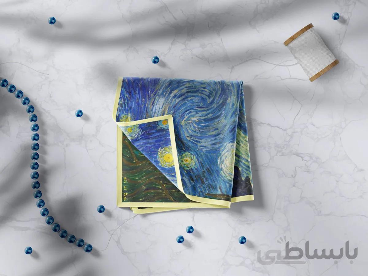 روسری طرح شب پرستاره ونگوگ