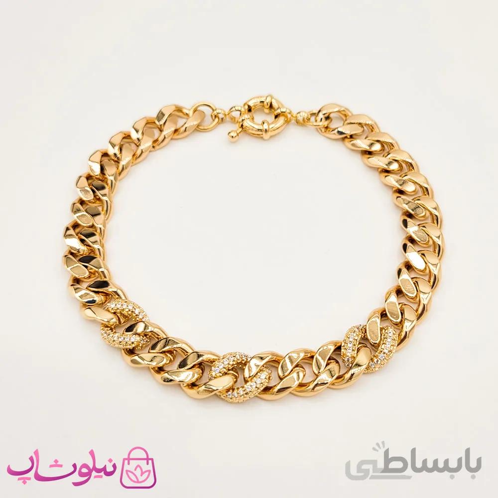 دستبند زنانه ژوپینگ نگین دار طرح کارتیه کد 261