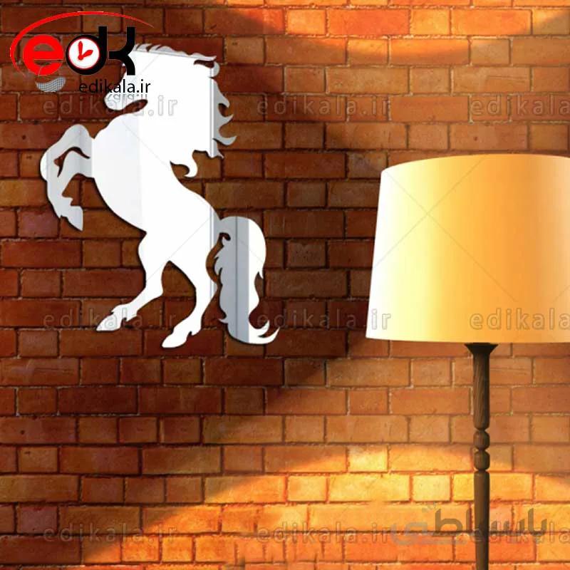 اینه دکوراتیو دیواری فانتزی طرح اسب در پنج رنگ بسته یکی