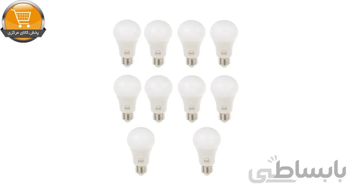 لامپ LED بروکس 10 وات مدل A60 پایه E27 بسته 10 عددی