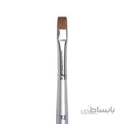 قلم موی آرایشی گراف سر تخت مناسب آرایش چشم و گریم چهره سایز 12