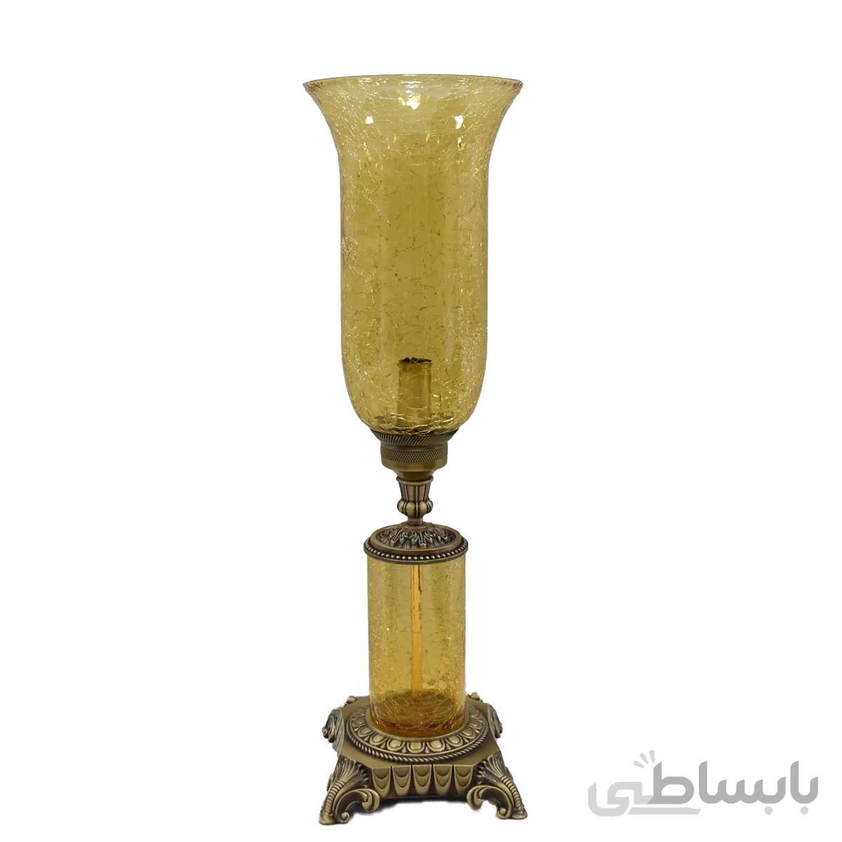 شمعدان عسلی بلند پایه برنز