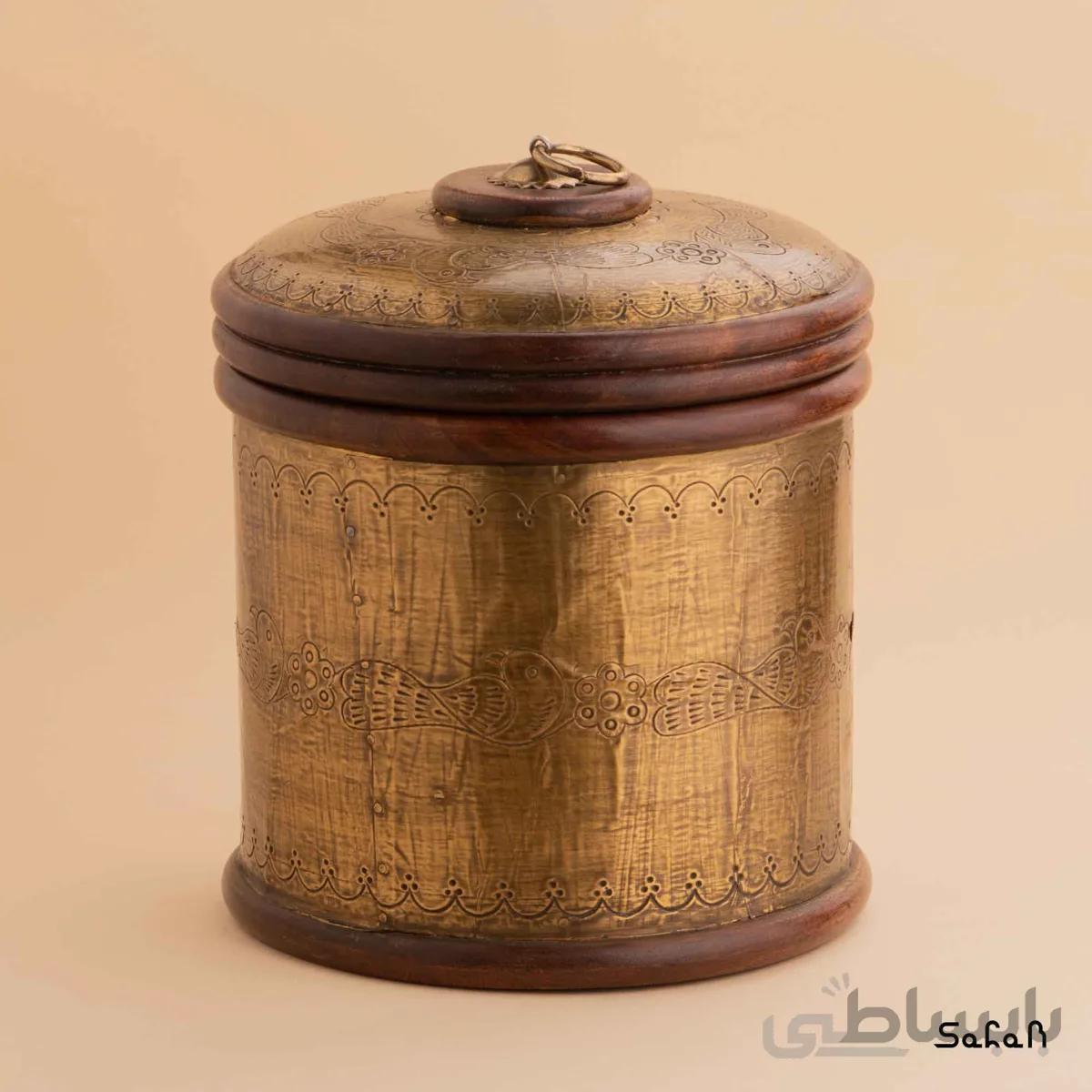 بانکه برنجی و چوبی طلایی مدل پرنده سایز 3