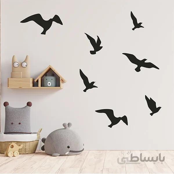 استیکر دیواری طرح پرندگان ۰۱