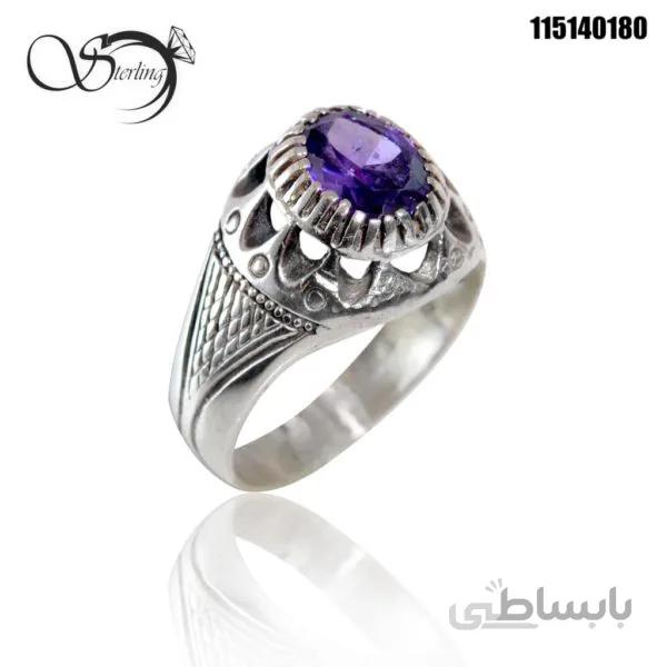 انگشتر آماتیس نقره مردانه کد:۱۶۴۴