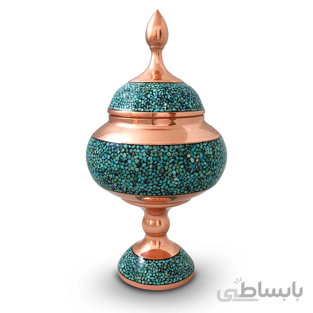 شکلات خوری فیروزه کوب پایه دار 25 سانتی