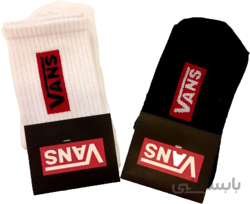 جوراب ساقدار طرح ونس Vans کد 209 سفید