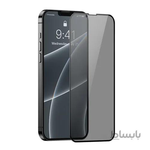 پک 2تایی گلس حریم شخصی تمام صفحه Apple iPhone 13 Baseus Anti-Spy Glass Film SGQP010701