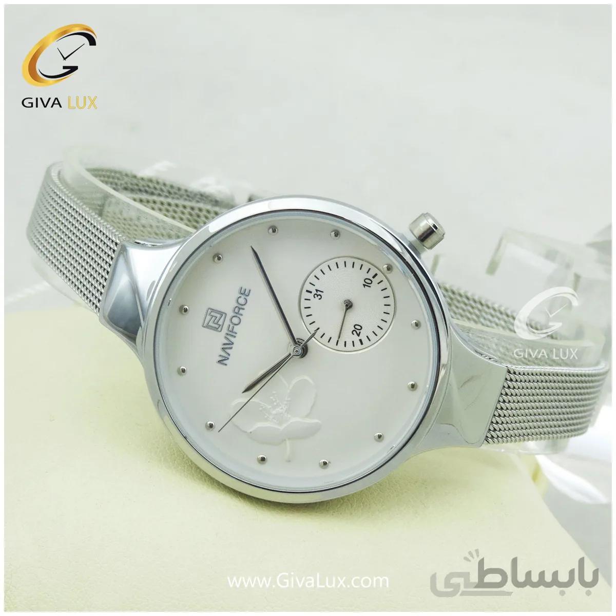 ساعت مچی زنانه نیوی فورس مدل NF5001L بند حصیری