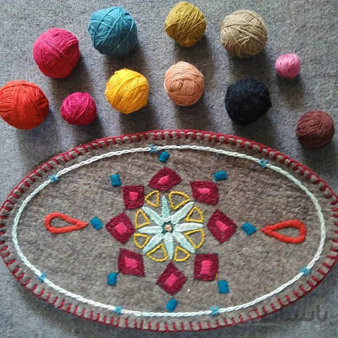 نمد بیضی خاکستری کد ۱۰۸۱۲
