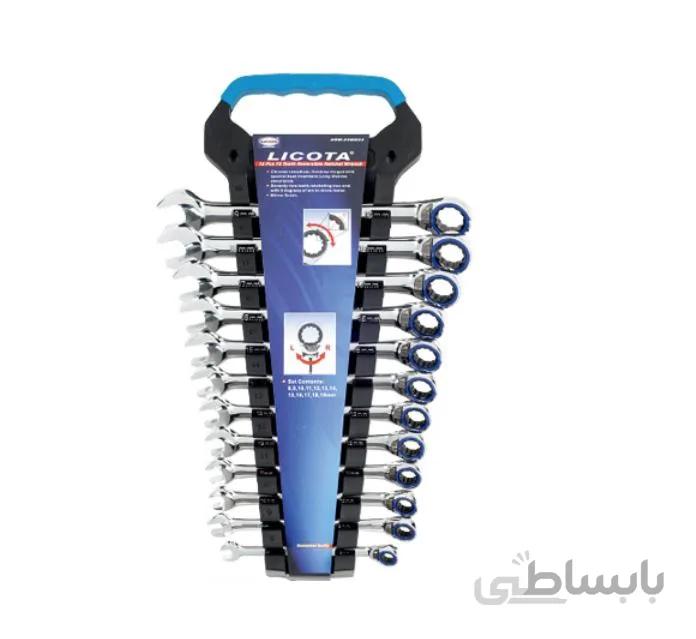 ست آچار یکسر جغجغه 12 عددی با نگهدارنده لیکوتا – LICOTA مدل ARW-23MK03