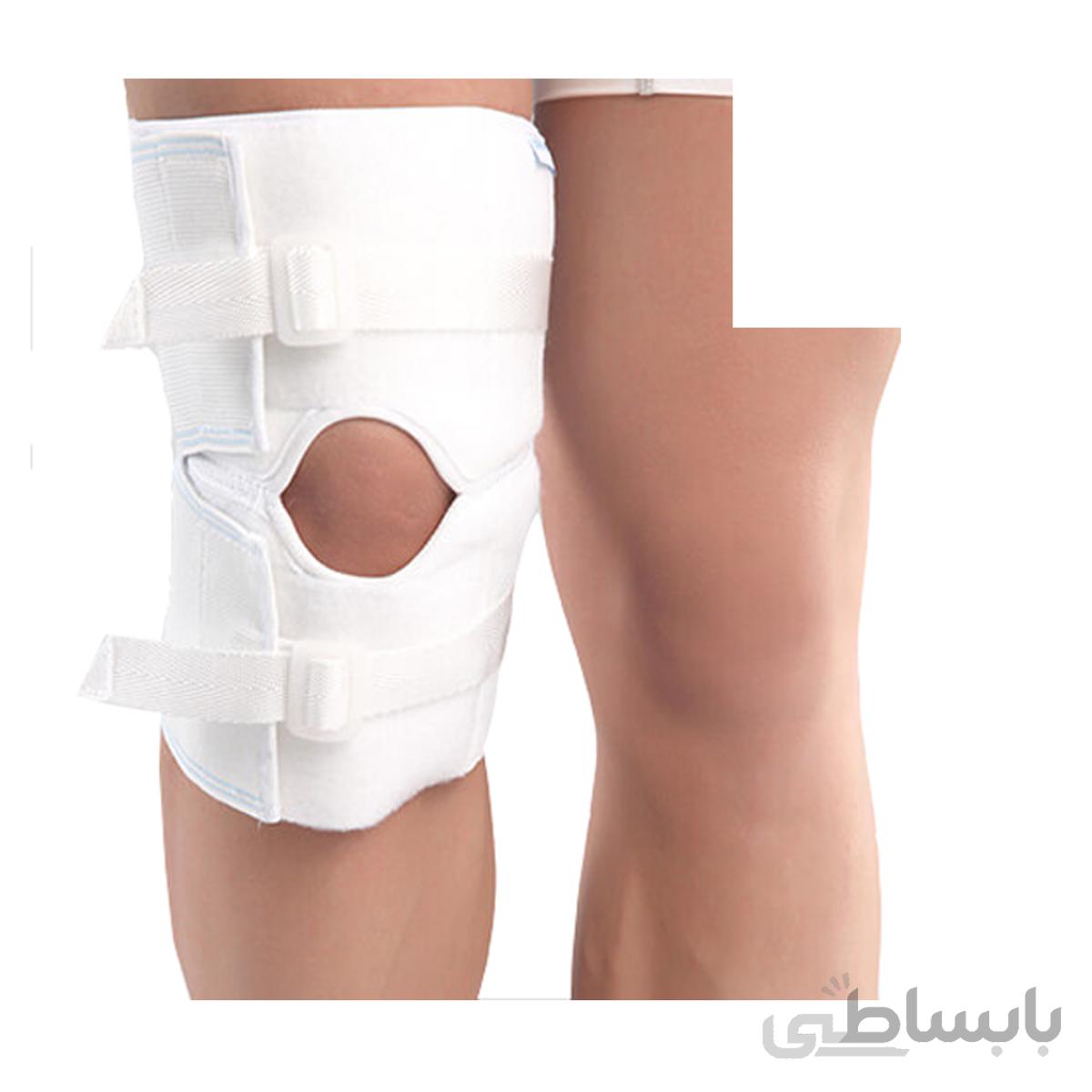 زانوبند طبی قابل تنظیم کشکک باز پاک سمن کد 026 سایز L ا Paksaman Adjustable Knee Support Open Patella Code 026 size L