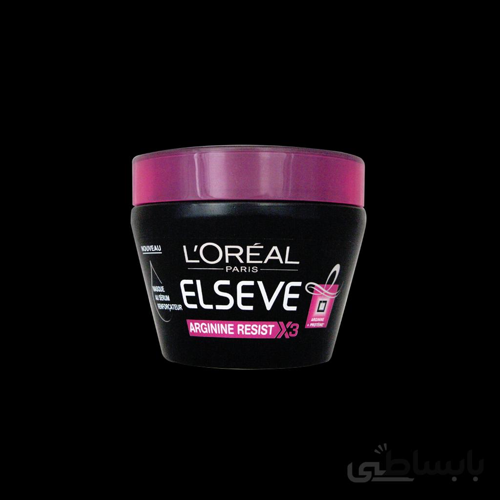 ماسک موی تقویت کننده لورآل Elseve مدل Arginine Resist حجم 300 میلی لیتر ا LOreal Elseve Arginine Resist Hair Mask 300ml