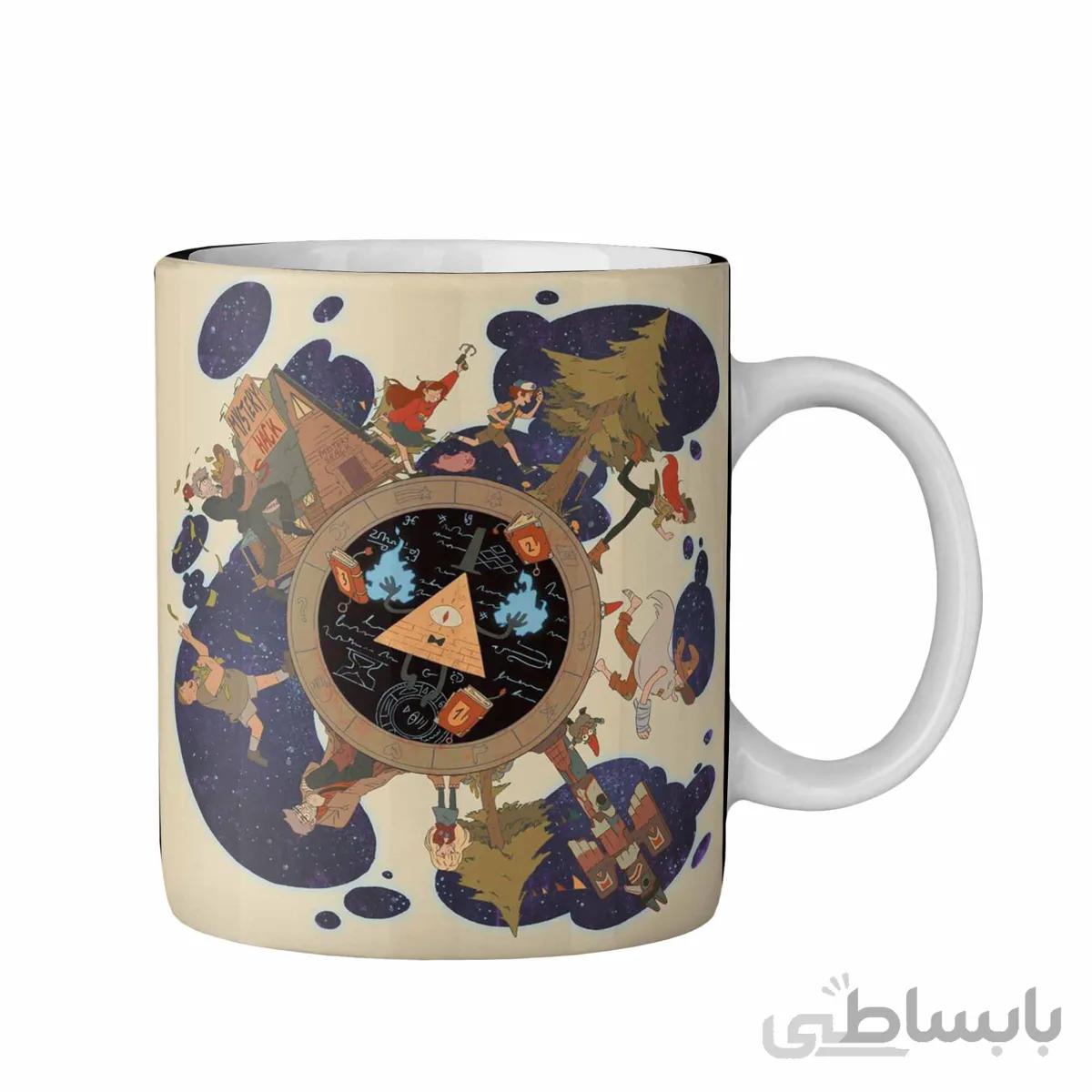 ماگ طرح انیمیشن ابشار جاذبه gravity falls