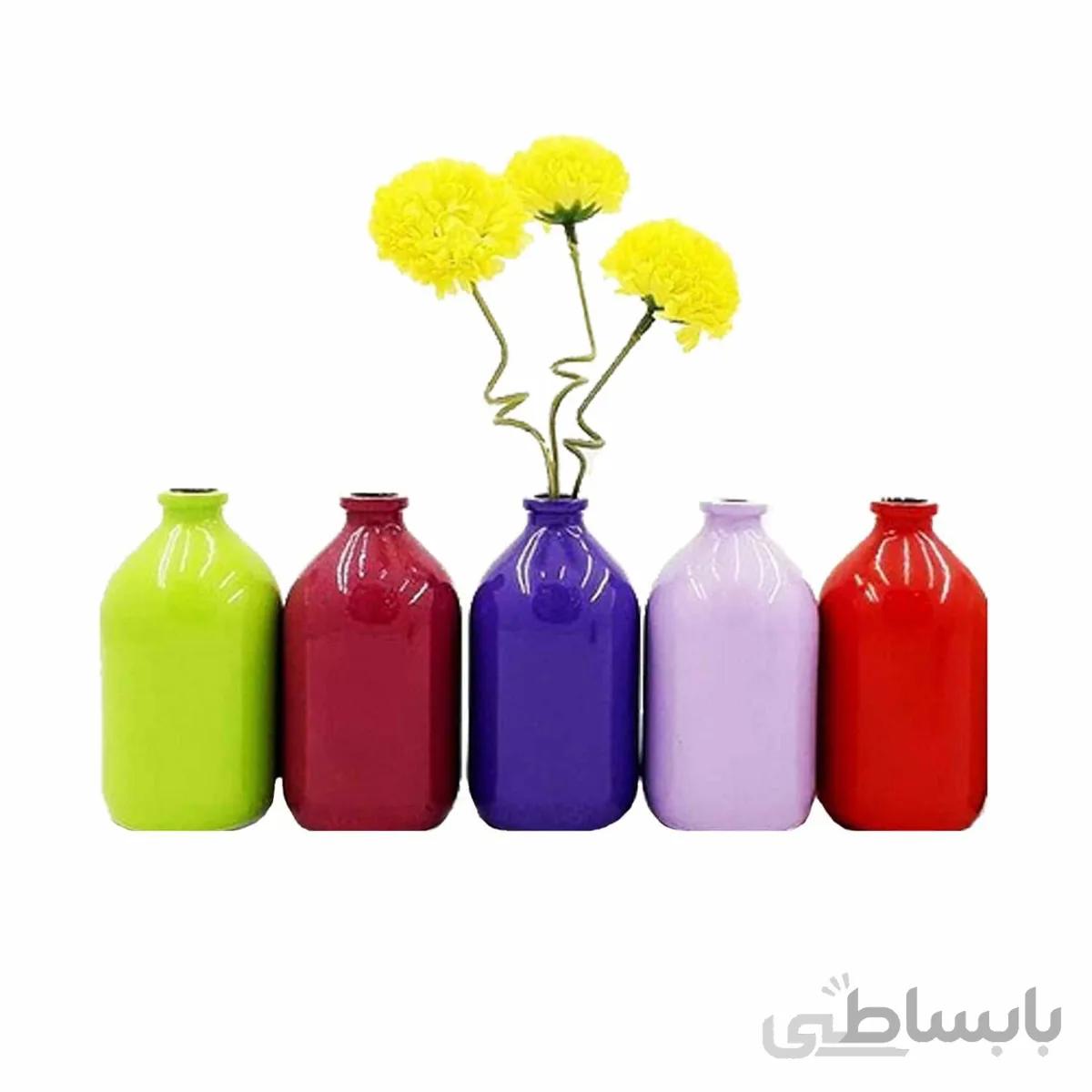 گلدان فانتزی رنگی