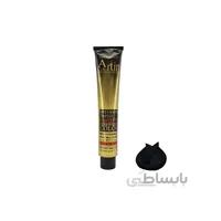 رنگ مو آرتین سری دودی شماره 1.1 حجم 100 میلی لیتر رنگ مشکی پر کلاغی ا Artin Hair Color ASH No:1.1 100Ml Blue Black