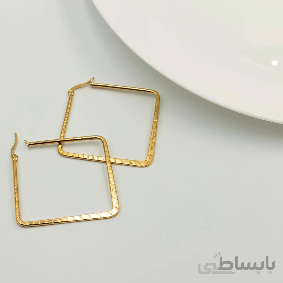 گوشواره استیل لوزی E9
