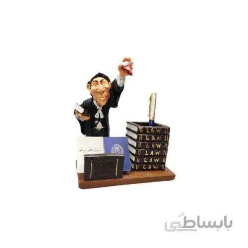 تندیس رومیزی جای کارت و جای قلم آقای وکیل