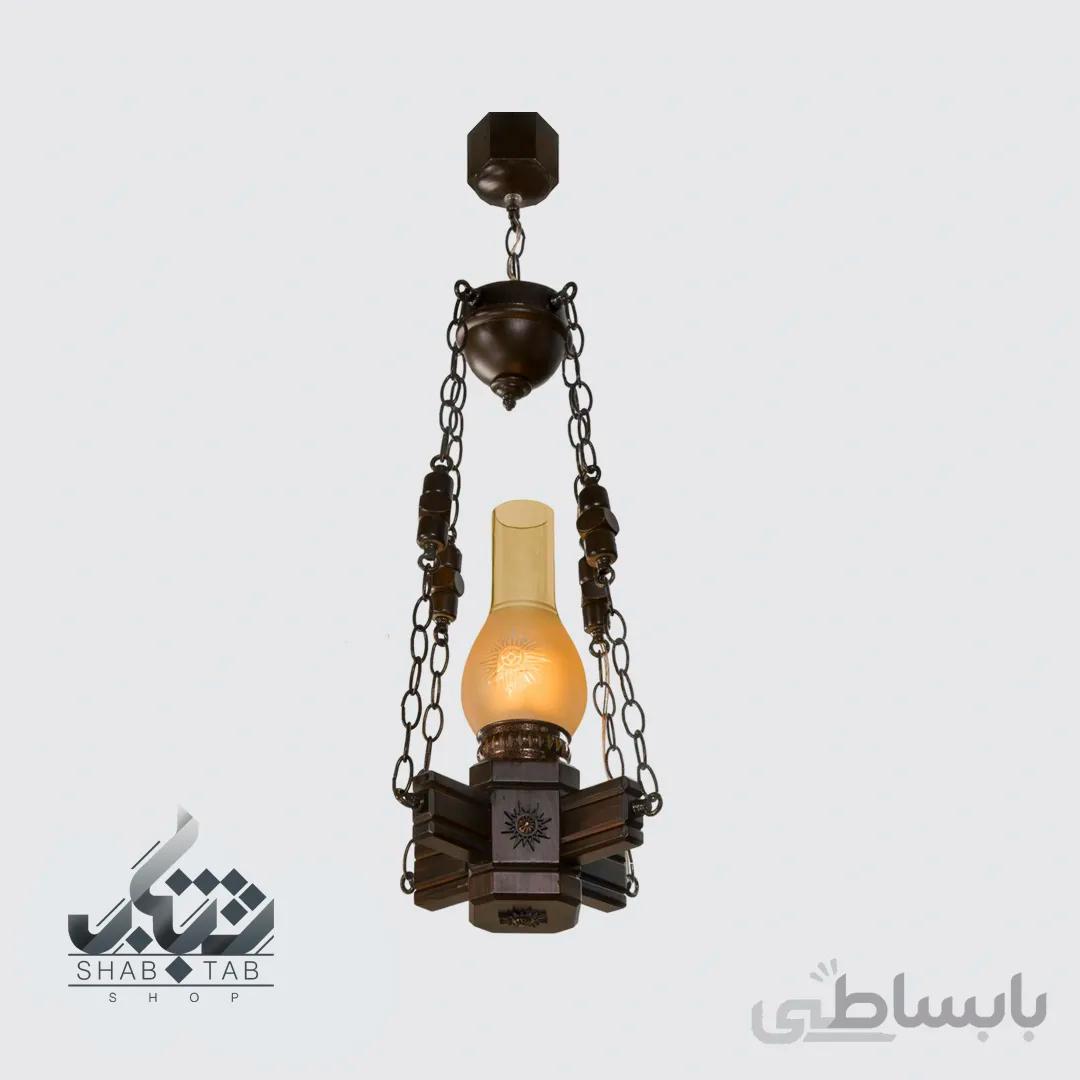 آویز تک لامپ دارکار مدل روستیک کد 109
