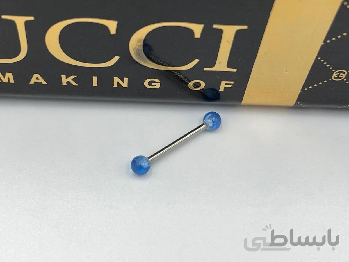 پیرسینگ نیپل و لپ و زبان آبی