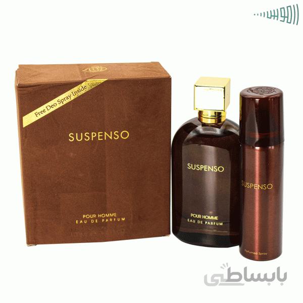 ادو پرفیوم مردانه فراگرنس ورد مدل Suspenso حجم 100 میلی لیتر به همراه اسپری ا Fragrance World Suspenso Eau De Parfum For men 100ml With Spray
