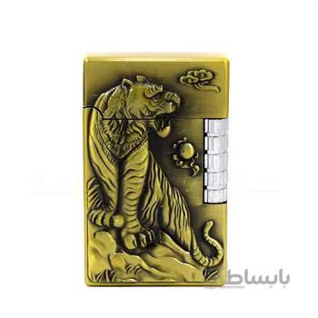 فندک کپکس طرح برجسته طلایی
