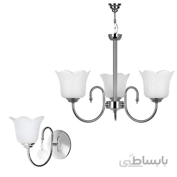 لوستر و چراغ دیواری چشمه نور کد A856/3-1-C-Pro