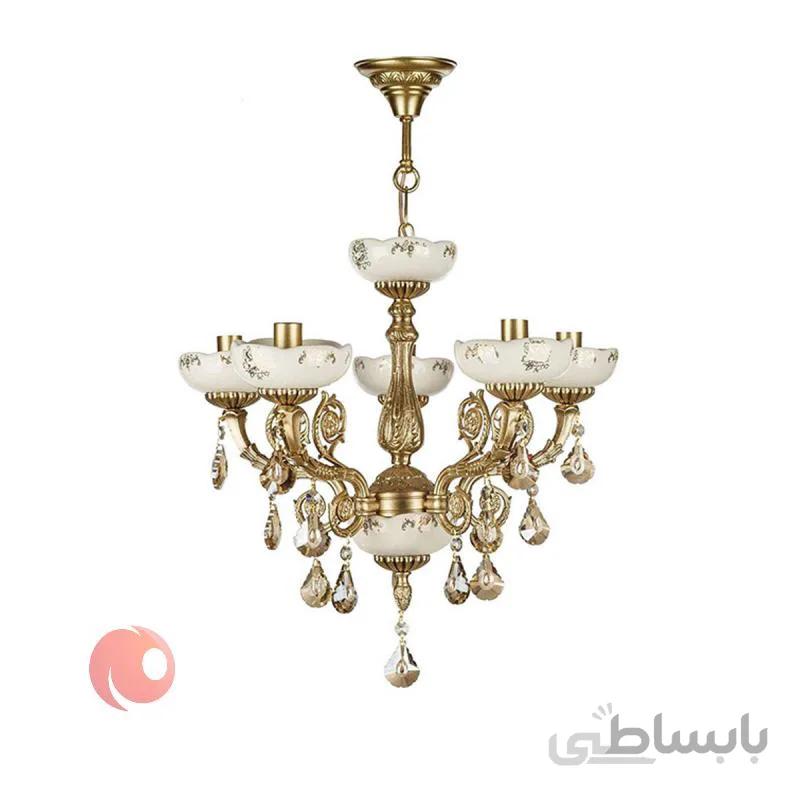 لوستر 5 شعله چشمه نور کد C2968/5