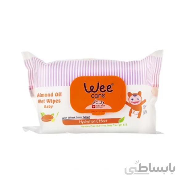دستمال مرطوب کودک وی Wee حاوی روغن بادام