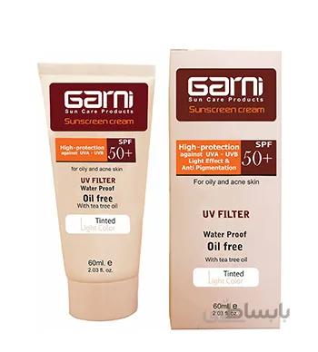 کرم ضد افتاب گارنی Spf 50 بژ روشن مخصوص پوست چرب