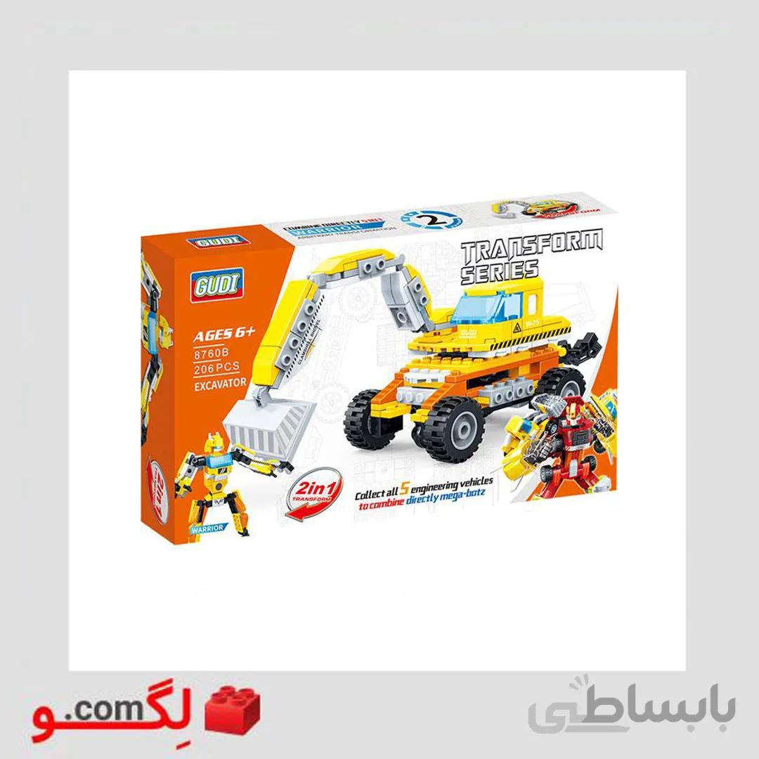 لگو بولدوزر تبدیل شونده GUdi آیتم ۸۷۶۰B