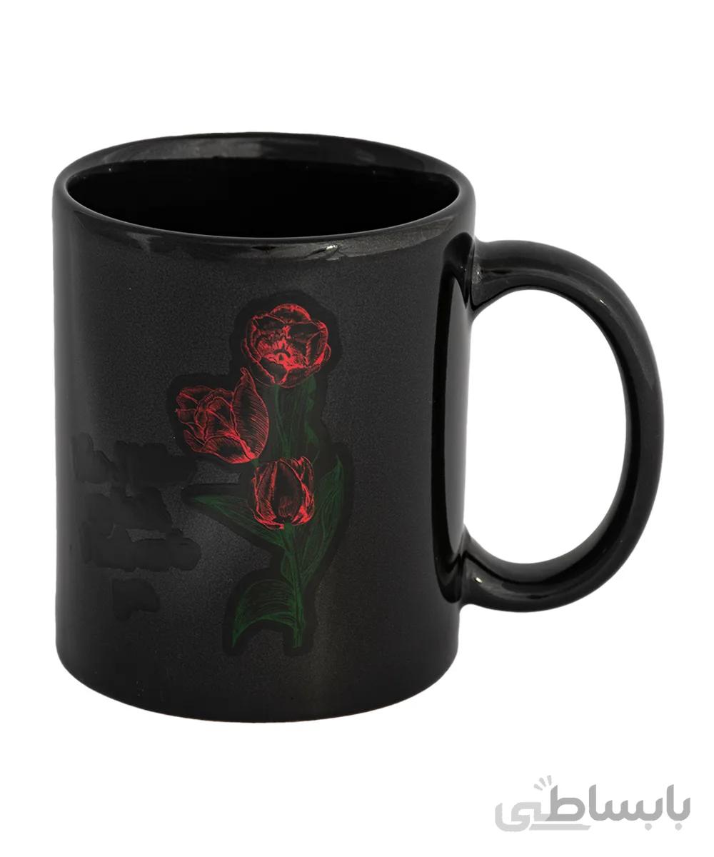 ماگ سرامیکی حرارتی طرح گل