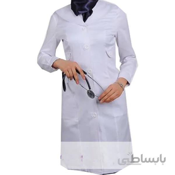 روپوش سفید زنانه سندس مدل آسیل