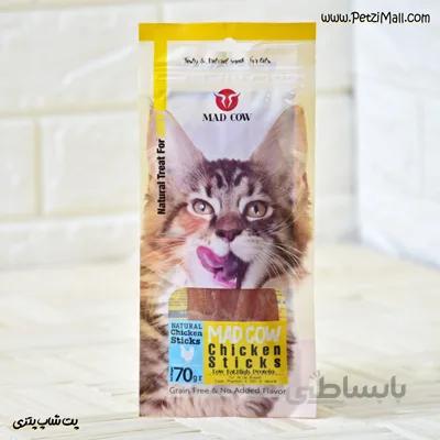 استیک تشویقی گربه مدکاو مرغ Chicken Sticks مناسب کلیه نژادها ۷۰ گرم کد ۴۴۶