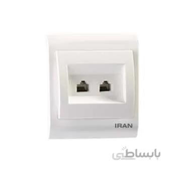 پریز تلفن دو سوکت ایران الکتریک مدل 2009 ا iran electric 2009 model