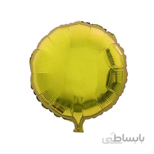 بادکنک فویلی گرد براق طلایی