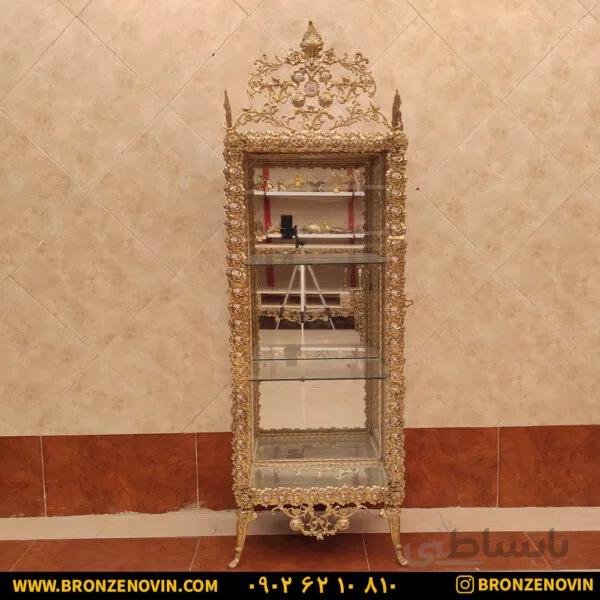 بوفه برنزی مینی طرح گل رز برجسته کد ۸۰۴