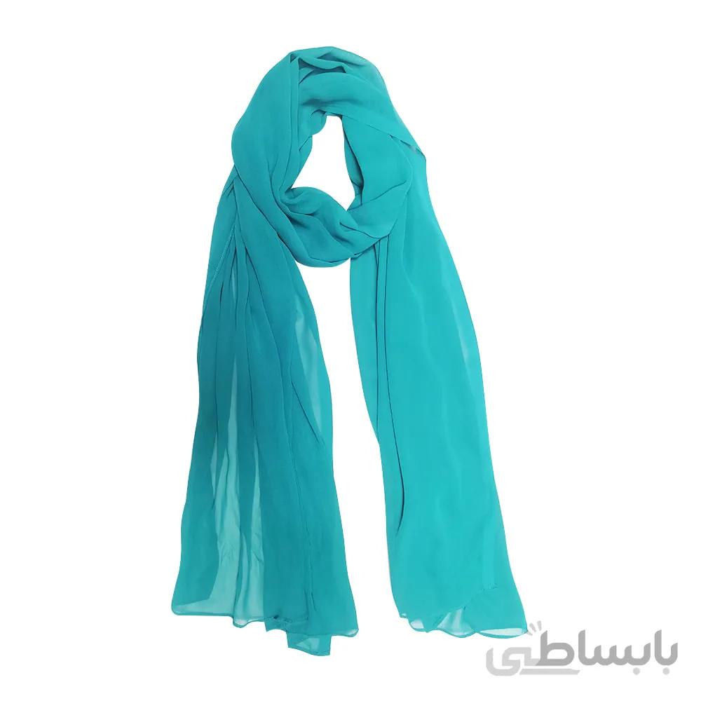 شال زنانه حریر سبز کبریتی
