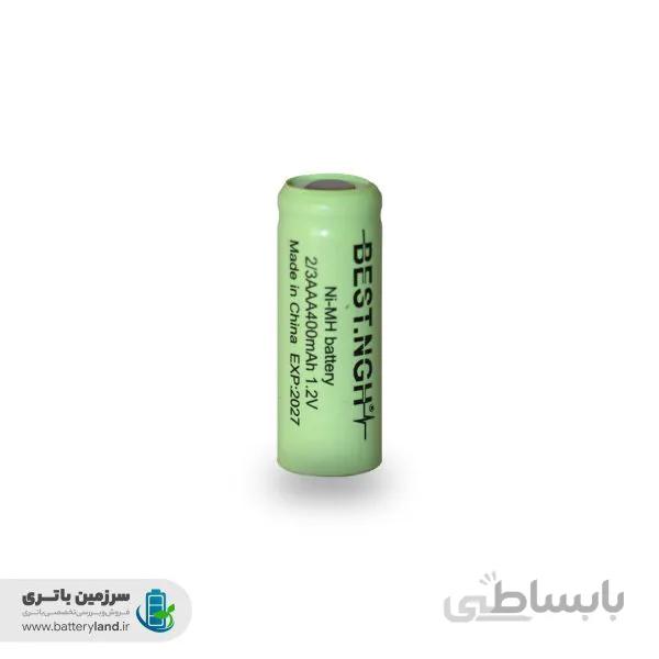 باتری شارژی نیکل متال هیدرید سایز 2/3AAA ظرفیت 400 میلی آمپر 1.2 ولت بست BEST ا Best NGH Rechargable Ni-MH 2/3AAA 1.2 v 400 mAh Battery