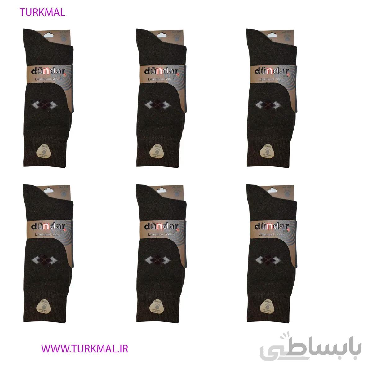 جوراب مردانه دوندار مدل پشمی بسته 6 عددی