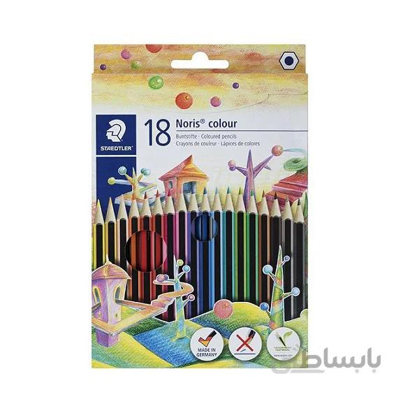 مداد رنگی 18 رنگ استدلر مدل Noris Colour 185 C18