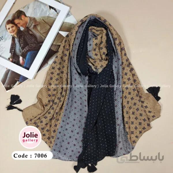 شال نخی پلیسه روژینه کد 7006