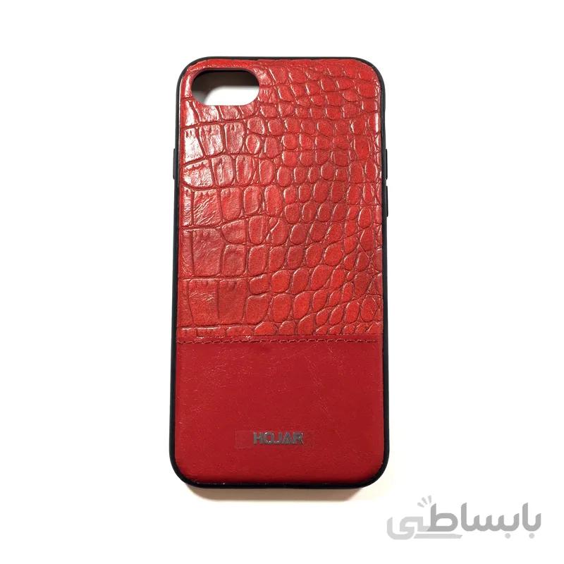 کاور گوشی طرح چرم رنگ قرمز مناسب Iphone 7/8 برند Hojar